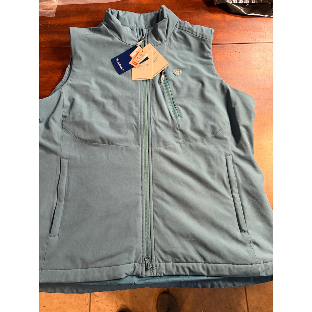 Ariat Womens XL Performance Stretch Insulated Vest Blue Full Zip Jacket